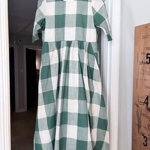 Roolee green buffalo plaid dress